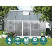 Green Fingers Greenhouse 3x2.5x2.26M Double Doors Aluminium Green House Garden Shed Home & Garden Kings Warehouse 