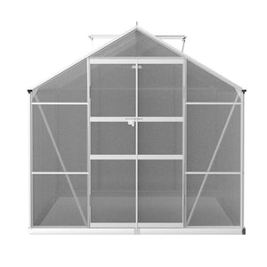 Greenfingers Greenhouse 5.1x2.5x2.26M Double Doors Aluminium Green House Garden Shed main image 0