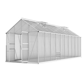 Green Fingers Greenhouse 6.03x2.44x2.68M Double Doors Aluminium Green House Garden Shed Home & Garden Kings Warehouse 