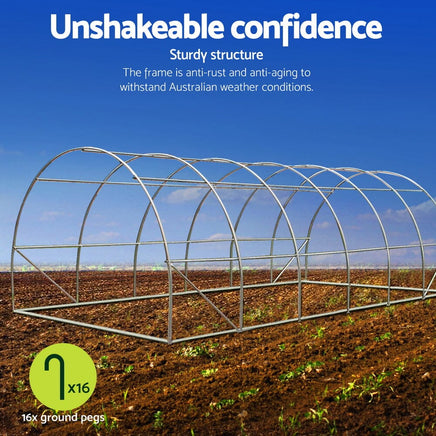 Green Fingers Greenhouse 6x4x2M Walk in Green House Tunnel Plant Garden Shed Dome Home & Garden Kings Warehouse 