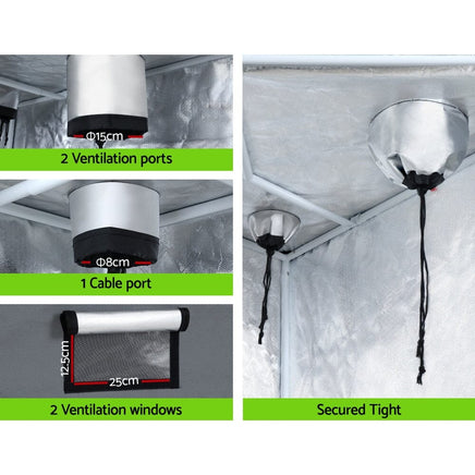 Green Fingers Grow Tent Kits Hydroponics Kit Indoor Grow System 142X100X180CM Home & Garden Kings Warehouse 