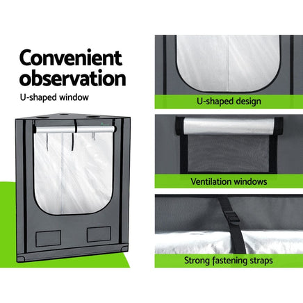 Green Fingers Grow Tent Kits Hydroponics Kit Indoor Grow System 142X100X180CM Home & Garden Kings Warehouse 