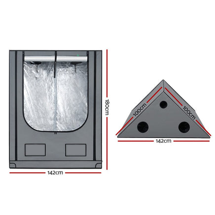 Green Fingers Grow Tent Kits Hydroponics Kit Indoor Grow System 142X100X180CM Home & Garden Kings Warehouse 