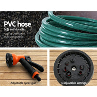 Green Fingers Water Hose Reel 20M Retractable Garden Spray Gun Auto Rewind Home & Garden Kings Warehouse 