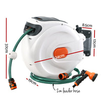 Green Fingers Water Hose Reel 20M Retractable Garden Spray Gun Auto Rewind Home & Garden Kings Warehouse 