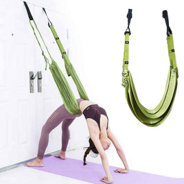 Green Fitness Yoga Strap Band Waist Trainer Leg Door Swing Adjustable Ballet Dancer Kings Warehouse 