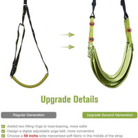 Green Fitness Yoga Strap Band Waist Trainer Leg Door Swing Adjustable Ballet Dancer Kings Warehouse 