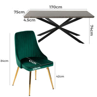 Green Velvet Banquet Set Furniture Kings Warehouse 