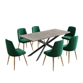 Green Velvet Banquet Set Furniture Kings Warehouse 