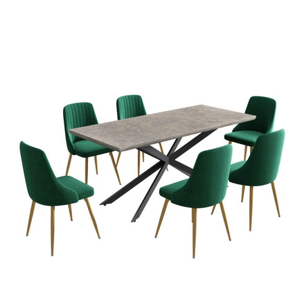 Green Velvet Banquet Set Furniture Kings Warehouse 