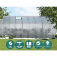Greenfingers Aluminium Greenhouse Polycarbonate Green House Garden Shed 4.7x2.5M Green Houses Kings Warehouse 