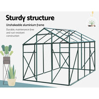 Greenfingers Greenhouse 2.52x1.9x1.83M Aluminium Polycarbonate Green House Garden Shed Home & Garden Kings Warehouse 