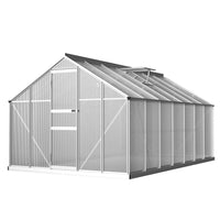 Greenfingers Greenhouse Aluminium Green House Polycarbonate Garden Shed 4.2x2.5M Green Houses Kings Warehouse 