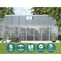 Greenfingers Greenhouse Aluminium Green House Polycarbonate Garden Shed 4.2x2.5M Green Houses Kings Warehouse 