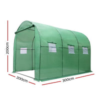 Greenfingers Greenhouse Garden Shed Green House 3X2X2M Greenhouses Storage Lawn Kings Warehouse 