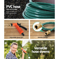 Greenfingers Water Hose Reel 20M Retractable Garden Brass Spray Gun Auto Rewind Home & Garden Kings Warehouse 