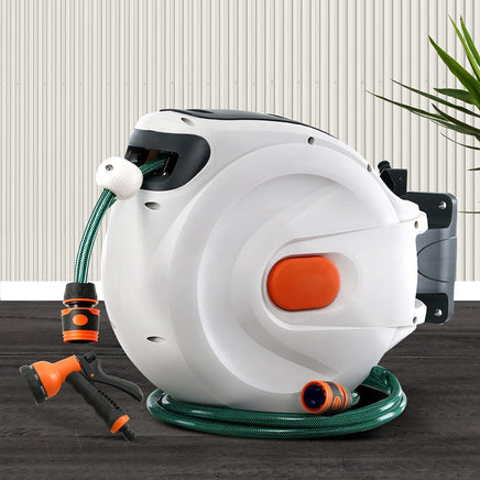 Greenfingers Water Hose Reel 20M Retractable Garden Spray Gun Auto Rewind Home & Garden Kings Warehouse 