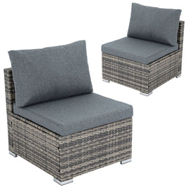Grey Armless Outdoor Sofa Set Furniture Kings Warehouse 