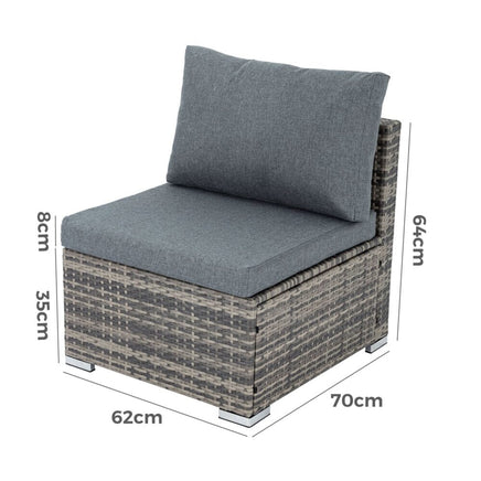 Grey Armless Outdoor Sofa Set Furniture Kings Warehouse 