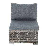 Grey Armless Outdoor Sofa Set Furniture Kings Warehouse 
