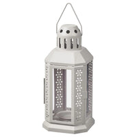 Grey Metal Miners Lantern Summer Wedding Home Party Room Balconey Deck Decoration 21cm Tealight Candle Kings Warehouse 