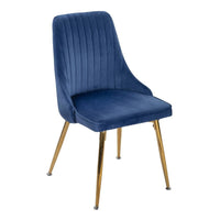 Grey Rectangular Dining Table with 4x Blue Velvet Chairs Kings Warehouse 