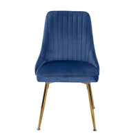Grey Rectangular Dining Table with 4x Blue Velvet Chairs Kings Warehouse 