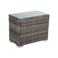 Grey Wicker End Table