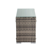 Grey Wicker End Table Furniture Kings Warehouse 