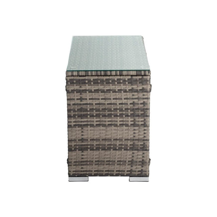 Grey Wicker End Table Furniture Kings Warehouse 