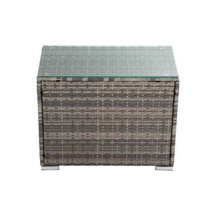Grey Wicker End Table Furniture Kings Warehouse 