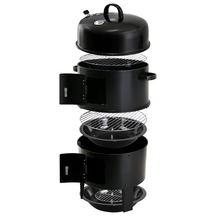 Grillz BBQ Grill 3-In-1 Charcoal Smoker Home & Garden Kings Warehouse 