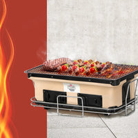 Grillz Ceramic BBQ Grill Smoker Hibachi Japanese Tabletop Charcoal Barbecue Kings Warehouse 