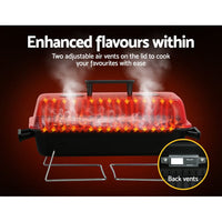 Grillz Charcoal BBQ Portable Grill Camping Barbecue Outdoor Cooking Smoker Kings Warehouse 