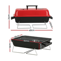 Grillz Charcoal BBQ Portable Grill Camping Barbecue Outdoor Cooking Smoker Kings Warehouse 