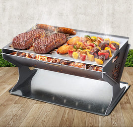 Grillz Fire Pit BBQ Grill Steel Home & Garden Kings Warehouse 