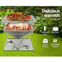 Grillz Fire Pit BBQ Grill with Carry Bag Camping Home & Garden Kings Warehouse 