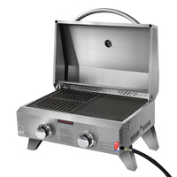 Grillz Portable Gas BBQ Grill 2 Burners with 2 Plates Home & Garden Kings Warehouse 