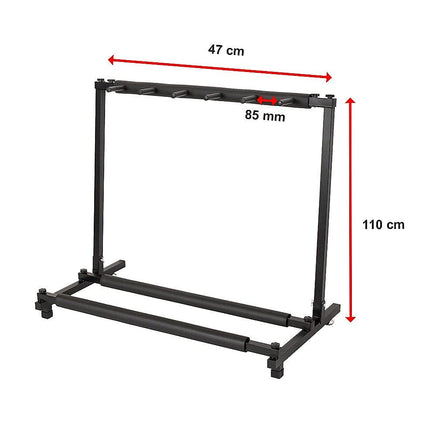 Guitar Stand 5 Holder Guitar Folding Stand Rack Band Stage Bass Acoustic Guitar Audio & Video Kings Warehouse 