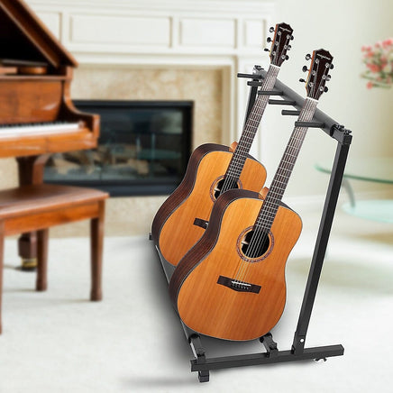 Guitar Stand 5 Holder Guitar Folding Stand Rack Band Stage Bass Acoustic Guitar Audio & Video Kings Warehouse 
