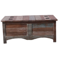 Gulmohar Coffee Table Antique Handcrafted Mango Wood Storage Trunk Chest Box living room Kings Warehouse 