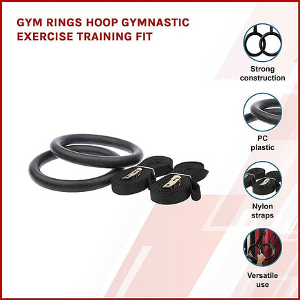Gymnastic Rings – Adjustable Exercise Training Rings for Home & CrossFit Workouts Sports & Fitness Kings Warehouse 