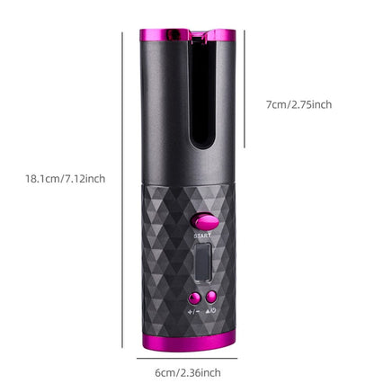Hair Curler LCD Ceramic Cordless Auto Rotating Wireless Waver Curling Iron Salon Home & Garden Kings Warehouse 