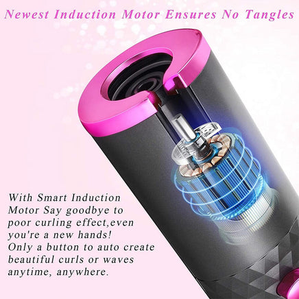Hair Curler LCD Ceramic Cordless Auto Rotating Wireless Waver Curling Iron Salon Home & Garden Kings Warehouse 
