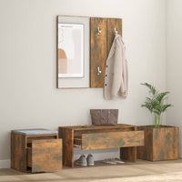 Hallway Furniture Set Smoked Oak Engineered Wood living room Kings Warehouse 