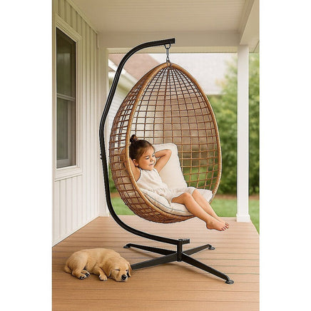 Hammock C Stand Solid Steel Construction for Hanging Air Porch Swing Chair Home & Garden Kings Warehouse 