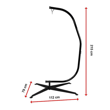 Hammock C Stand Solid Steel Construction for Hanging Air Porch Swing Chair Home & Garden Kings Warehouse 