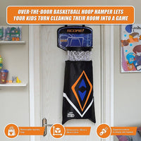 Hamper Basketball Laundry Hoop Hanging Clothes Basket Storage Kids Fun Door Bag Home & Garden Kings Warehouse 
