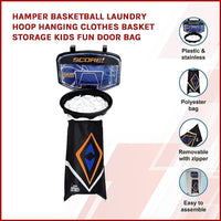 Hamper Basketball Laundry Hoop Hanging Clothes Basket Storage Kids Fun Door Bag Kings Warehouse 