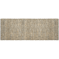 Hand Braided Jute Runner with Green Textured Weave 50 x 120 cm EOFY Kings Warehouse 